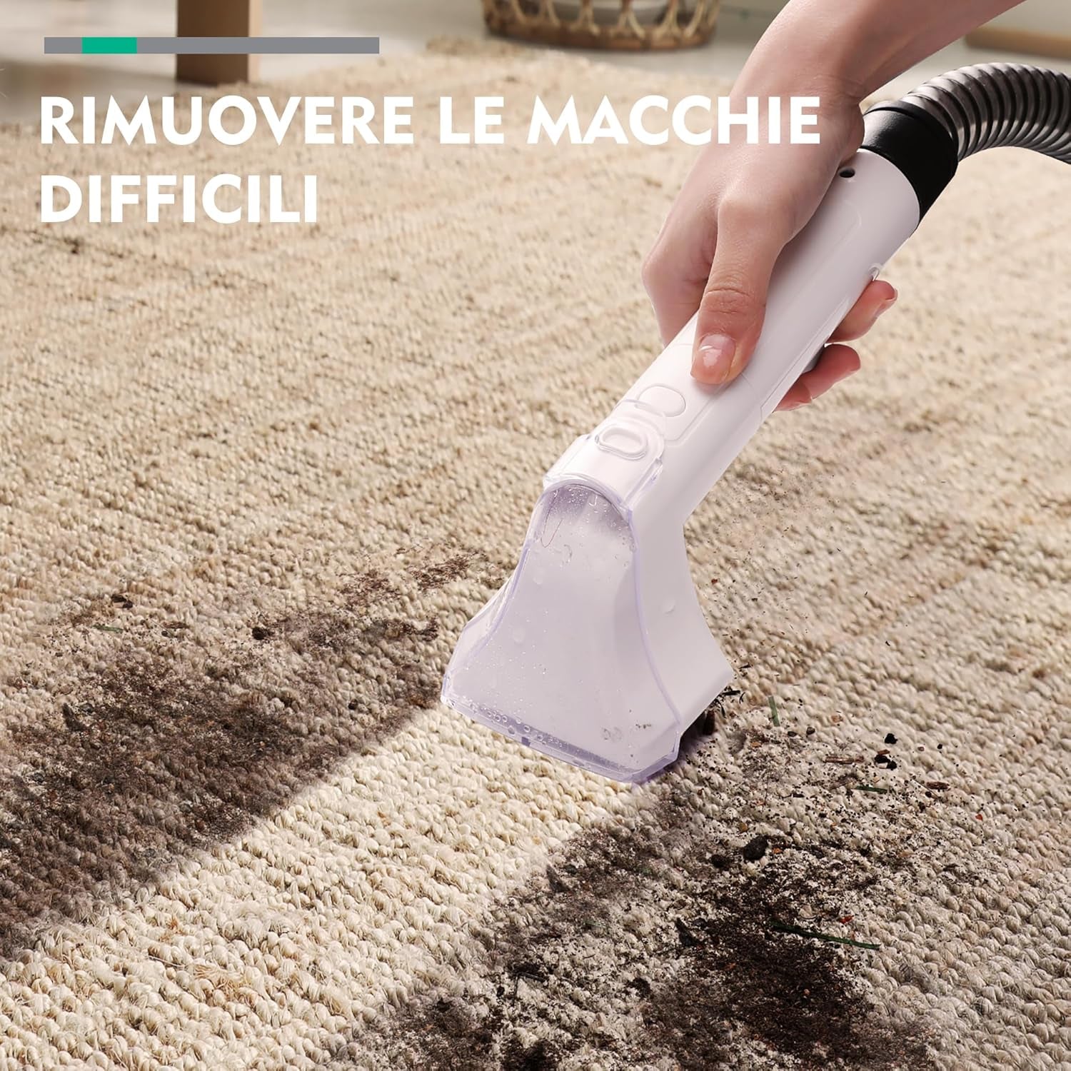 Stainzapper - Lavatappeti Portatile, Lava Divano Ad Acqua, Lava Tappezzeria 400W, Ideale per Pulisci Scale, Divano, Sedili Auto, Moquette E Tappeti, Lava Divani E Aspira Acqua