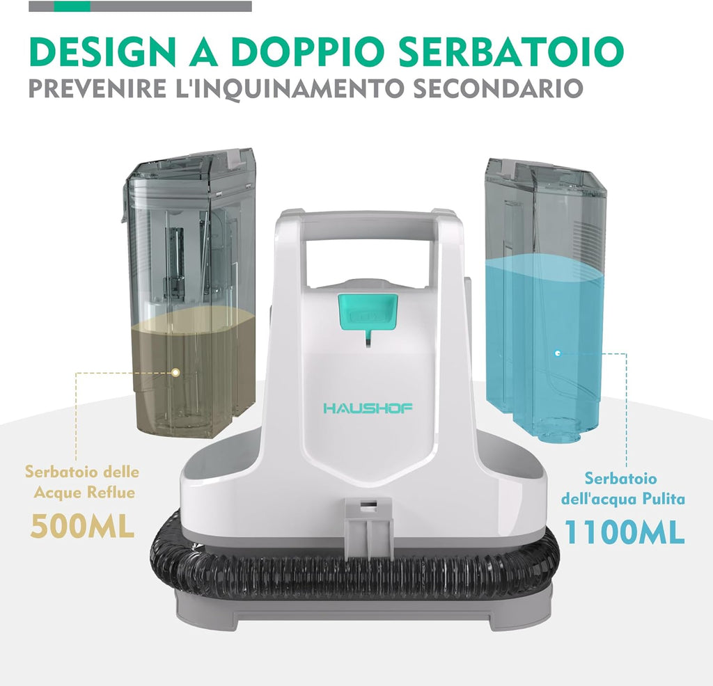 Stainzapper - Lavatappeti Portatile, Lava Divano Ad Acqua, Lava Tappezzeria 400W, Ideale per Pulisci Scale, Divano, Sedili Auto, Moquette E Tappeti, Lava Divani E Aspira Acqua