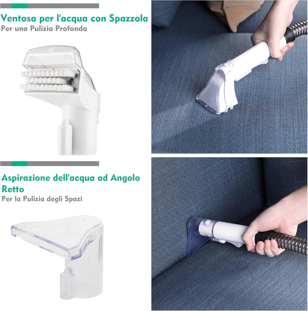 Stainzapper - Lavatappeti Portatile, Lava Divano Ad Acqua, Lava Tappezzeria 400W, Ideale per Pulisci Scale, Divano, Sedili Auto, Moquette E Tappeti, Lava Divani E Aspira Acqua