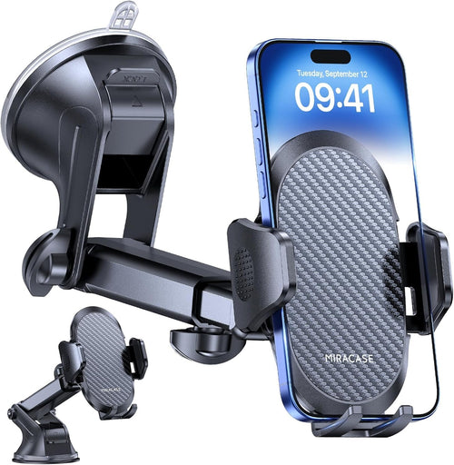 Porta Cellulare Auto [2025 Ventosa Potente] Supporto Telefono Auto 360° Rotazione Porta Telefono Auto per Cruscotto & Parabrezza Universale Automobile Adatto Smartphone Da 4-7.2"