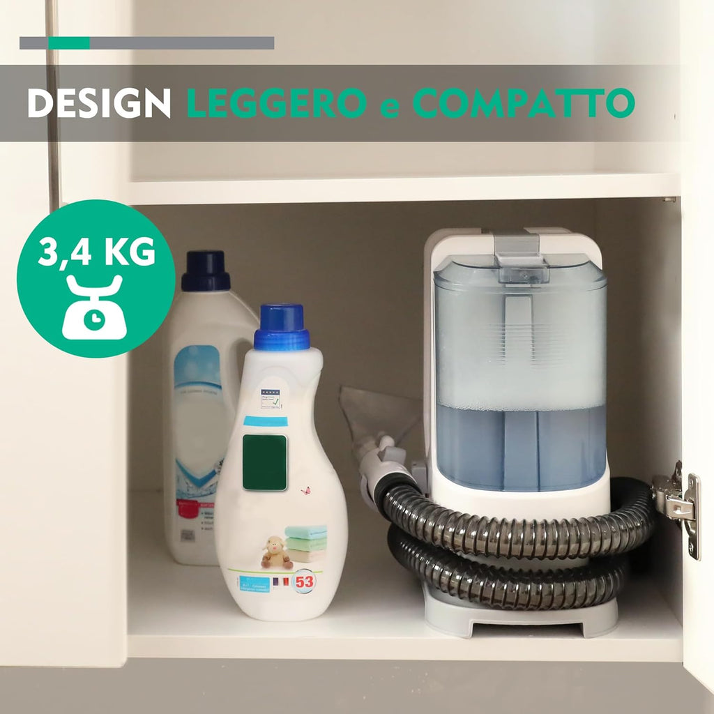 Stainzapper - Lavatappeti Portatile, Lava Divano Ad Acqua, Lava Tappezzeria 400W, Ideale per Pulisci Scale, Divano, Sedili Auto, Moquette E Tappeti, Lava Divani E Aspira Acqua
